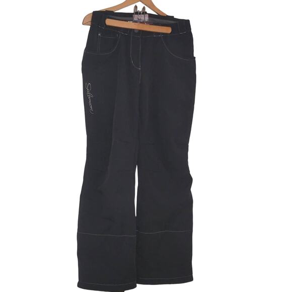 Salomon women;s black ski pants size 6 860950 - Picture 1 of 7